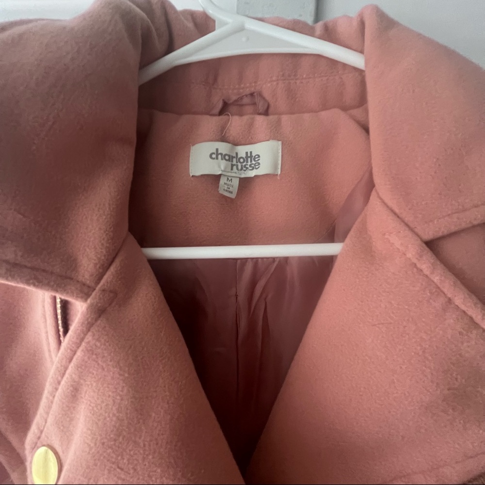 Charlotte Russe pink coat size M, slightly used